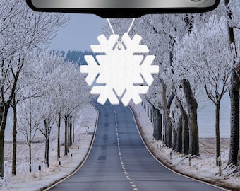 Snowflake Shape Felt Blanks Christmas Gift Holiday Seasonal Air Fresheners Sublimation Car Charm