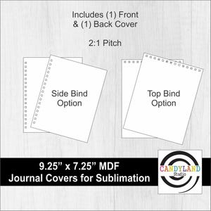 Journal Cover Sublimation Blanks 9.25&quot; x 7.25&quot; UNISUB MDF, Scrapbook, Notebook