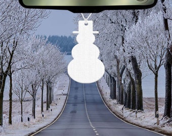 Snowman Shape Felt Blanks Christmas Gift Holiday Seasonal Air Fresheners Sublimation Car Charm