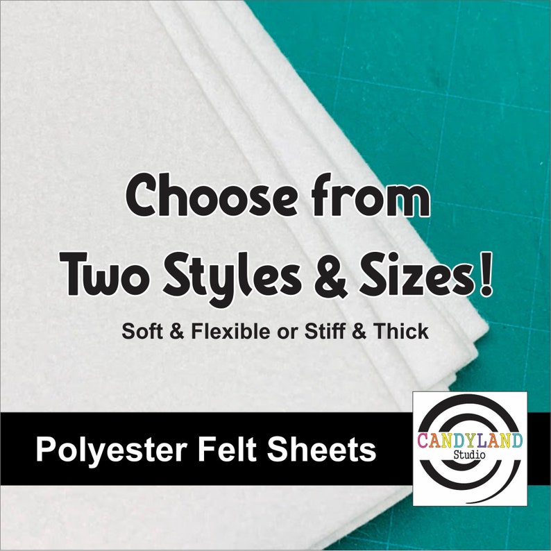 100 Polyester Felt Sheets Soft or Stiff & Thick DIY Etsy