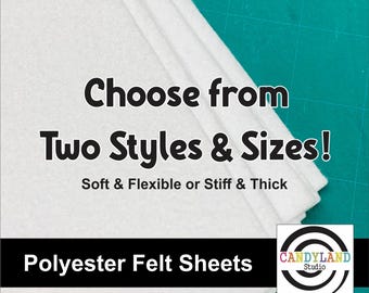 100% Polyester Felt Sheets | Soft or Stiff & Thick | DIY Sublimation Air Freshener Blanks | Car Fresheners | Glowforge Laser Cutting Machine