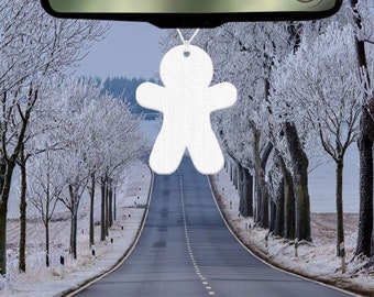 Gingerbread Man Woman Boy Girl Shape Felt Blanks Christmas Gift Holiday Seasonal Air Fresheners Sublimation Car Charm