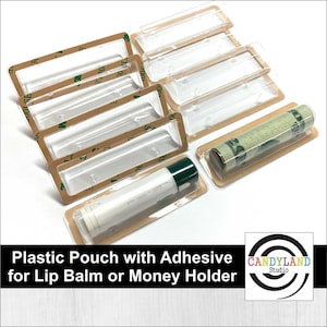 Plastic Lip Balm Favor Money Card Holder | Self Adhesive | Dome Blister Pouch