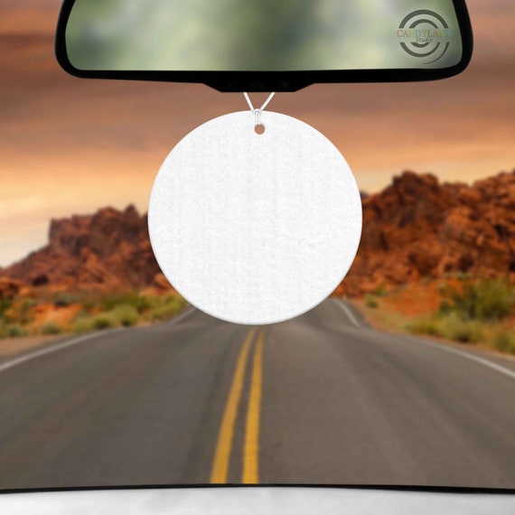 Circle Shape Felt Blanks Air Fresheners Sublimation Car Charm 