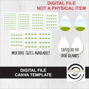 Teardrop Earrings Template for Canva DIGITAL FILE for MDF Sublimation Blanks