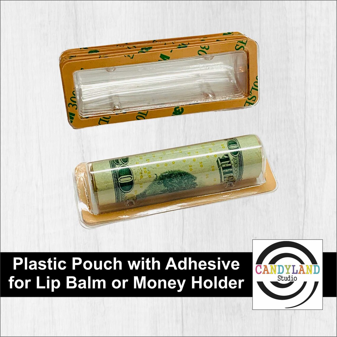 Plastic Lip Balm Favor Money Card Holder Self Adhesive Etsy