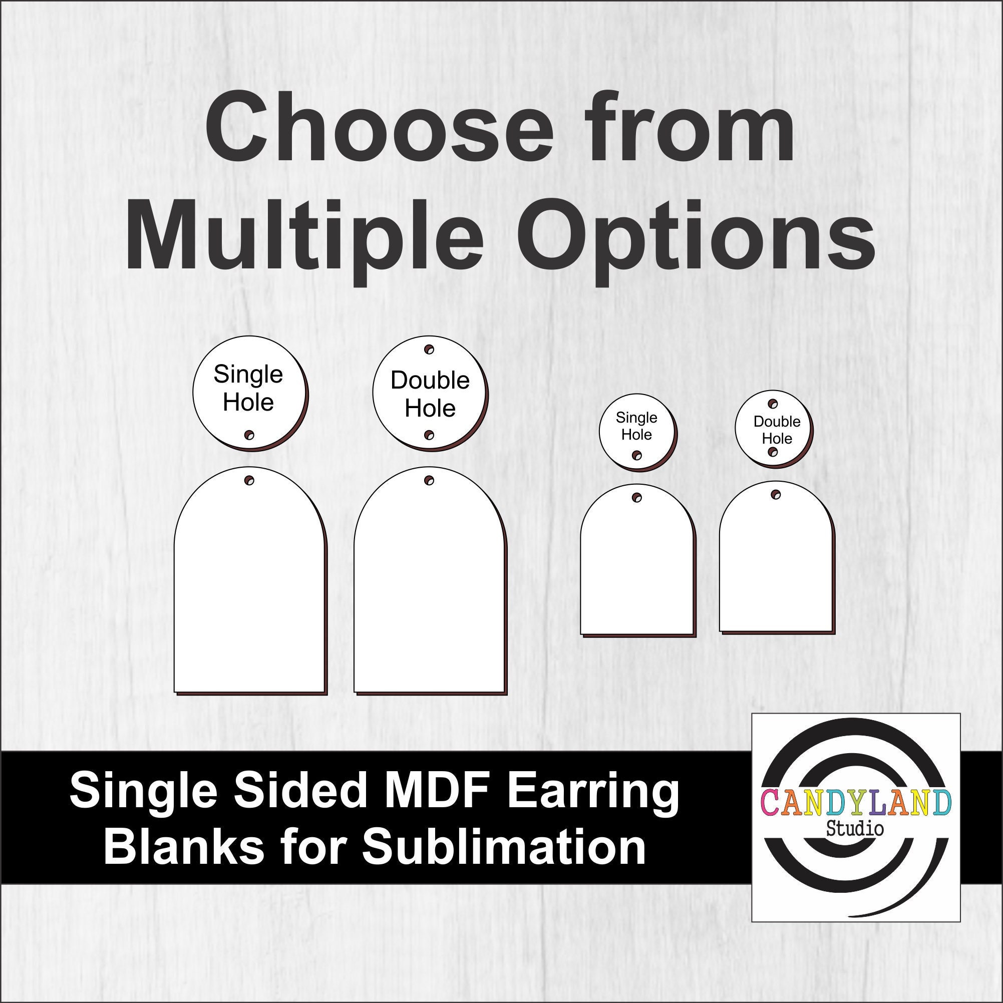 Sublimation hardboard blanks, rainbow earring sublimation blanks, SINGLE or  DOUBLE-sided arc shape earring blanks for sublimation