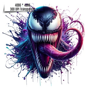 5 Venom Splash and Watercolor Png Sublimation | Antihero Movie Png | Anti Watercolor Design Png | Tshirt Design Png | Venom Digital Png