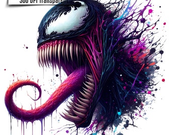 Venom Splash Aquarell PNG | Antihero Design (Digitaler Download)