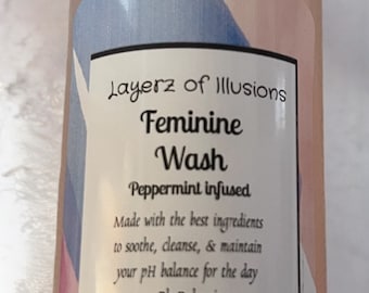 Peppermint infused Feminine Wash 4 ounce bottles