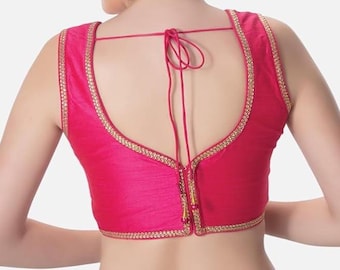 Saree Blouse women Readymade Blouses for Sari, Lehenga Top Indian Ethnic Blouse Top Ready to Wear Saree Blouse Silk Sequence ||Free shipping