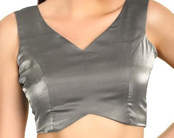 Designer Dupion silk Back open sleeves non padded saree blouse, partywear saree blouse, saree blouse, blouse || Free Shipping ||