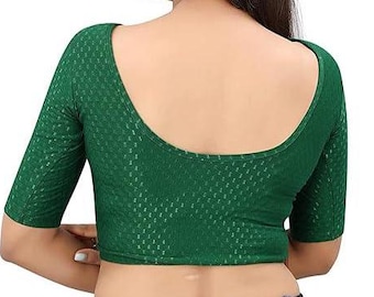 Saree Blouse women Readymade Blouses for Sari, Lehenga Top Indian Ethnic Blouse Top Ready to Cotton Sequence Work Blouse || Free shipping||