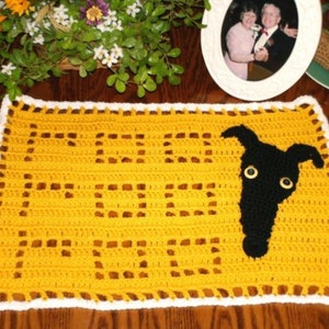 AerieDesigns Greyhound Table Runner and Placemats Table Set Crochet Pattern PDF Instructions image 3