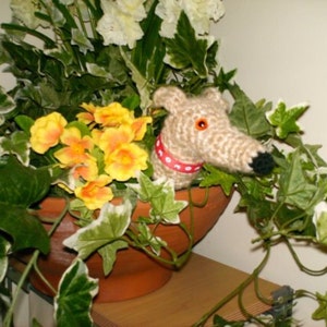 AerieDesigns Plant Pokes GREYHOUND Dog Ornaments PDF Crochet Pattern File Instructions image 4