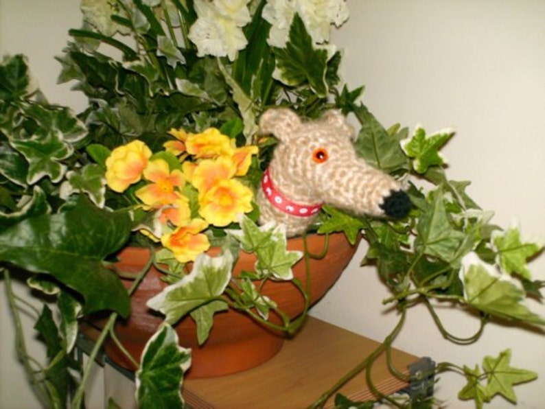 AerieDesigns Plant Pokes GREYHOUND Dog Ornaments PDF Crochet Pattern File Instructions image 4