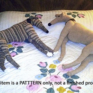 Aerie Design's Life-size Greyhound Crochet PDF PATTERN Whippet Dog Galgo Stuffed Animal INSTRUCTIONS image 1