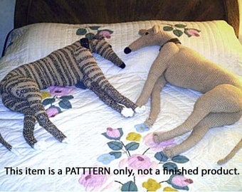 Aerie Design's Life-size Greyhound Crochet PDF PATTERN Whippet Dog Galgo Stuffed Animal INSTRUCTIONS