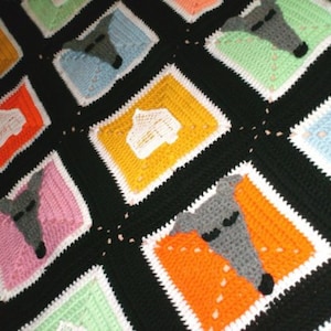 AerieDesigns Homes 4 Hounds Greyhound Dog Afghan PDF Crochet Pattern Instant Digital Download Instructions image 1