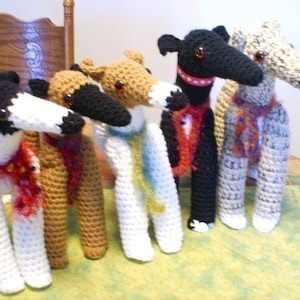 AerieDesigns PIXIE HOUNDS Greyhound Dog Dolls to Crochet PDF Pattern Instructions image 1