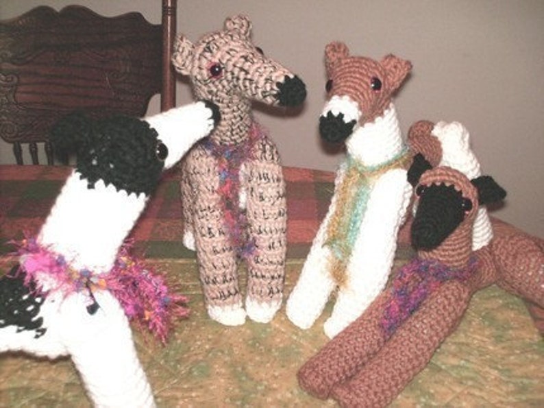 AerieDesigns PIXIE HOUNDS Greyhound Dog Dolls to Crochet PDF Pattern Instructions image 4