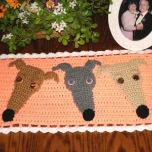 AerieDesigns Greyhound Table Runner and Placemats Table Set Crochet Pattern PDF Instructions image 4