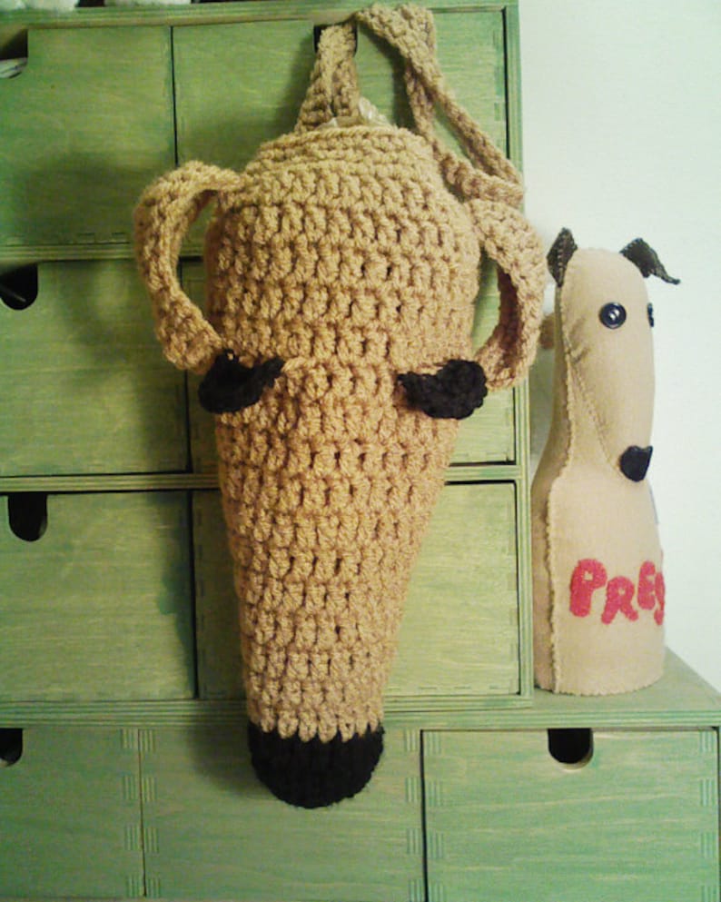 Aerie Design's Greyhound Poop Bag Holder and Plain Dispenser Crochet Pattern PDF Instant Digital Download Instructions image 2