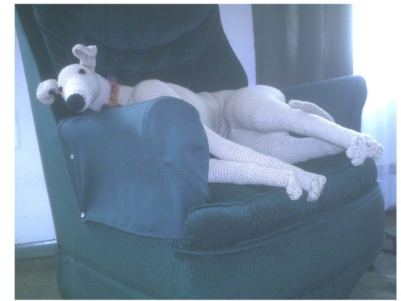 Aerie Design's Life-size Greyhound Crochet PDF PATTERN Whippet Dog Galgo Stuffed Animal INSTRUCTIONS image 4
