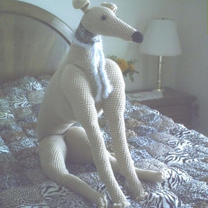 Aerie Design's Life-size Greyhound Crochet PDF PATTERN Whippet Dog Galgo Stuffed Animal INSTRUCTIONS image 5