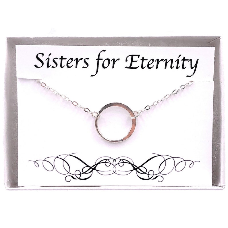 Collar para hermanas, Hermanas para la eternidad, Regalo de joyería