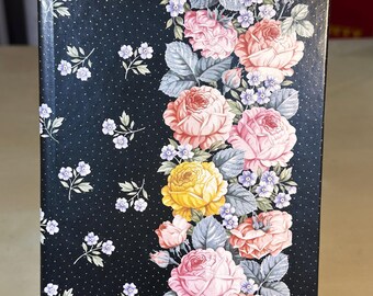 Vintage CARLTON Cards JOURNAL 1990s Floral Hardcover 90s