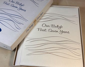 BABY’S first Seven YEARS Album Book VINTAGE 1969 A  Record Memories Gender Neutral