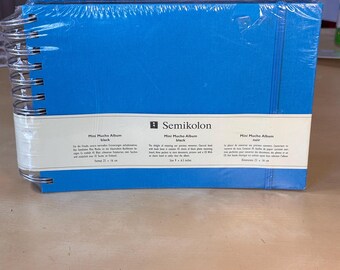 Photo Album SEMIKOLON Spiral journal Hardcover TURQUOISE Black Pages