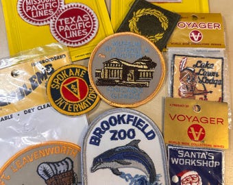 Vintage Collectible Embroidered PATCHES Choose RAILROAD Travel VOYAGER
