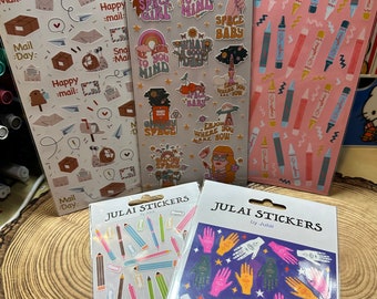 Palmistry JULAI Happy Mail STICKERS Pencils Crayons SPACE girl
