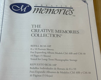 8x10 CREATIVE MEMORIES Portrait Sleeves package of 10 pages