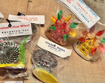 Vintage MCM Aquarium Toys 50s Ferris COLOR Wheel BUBBLER