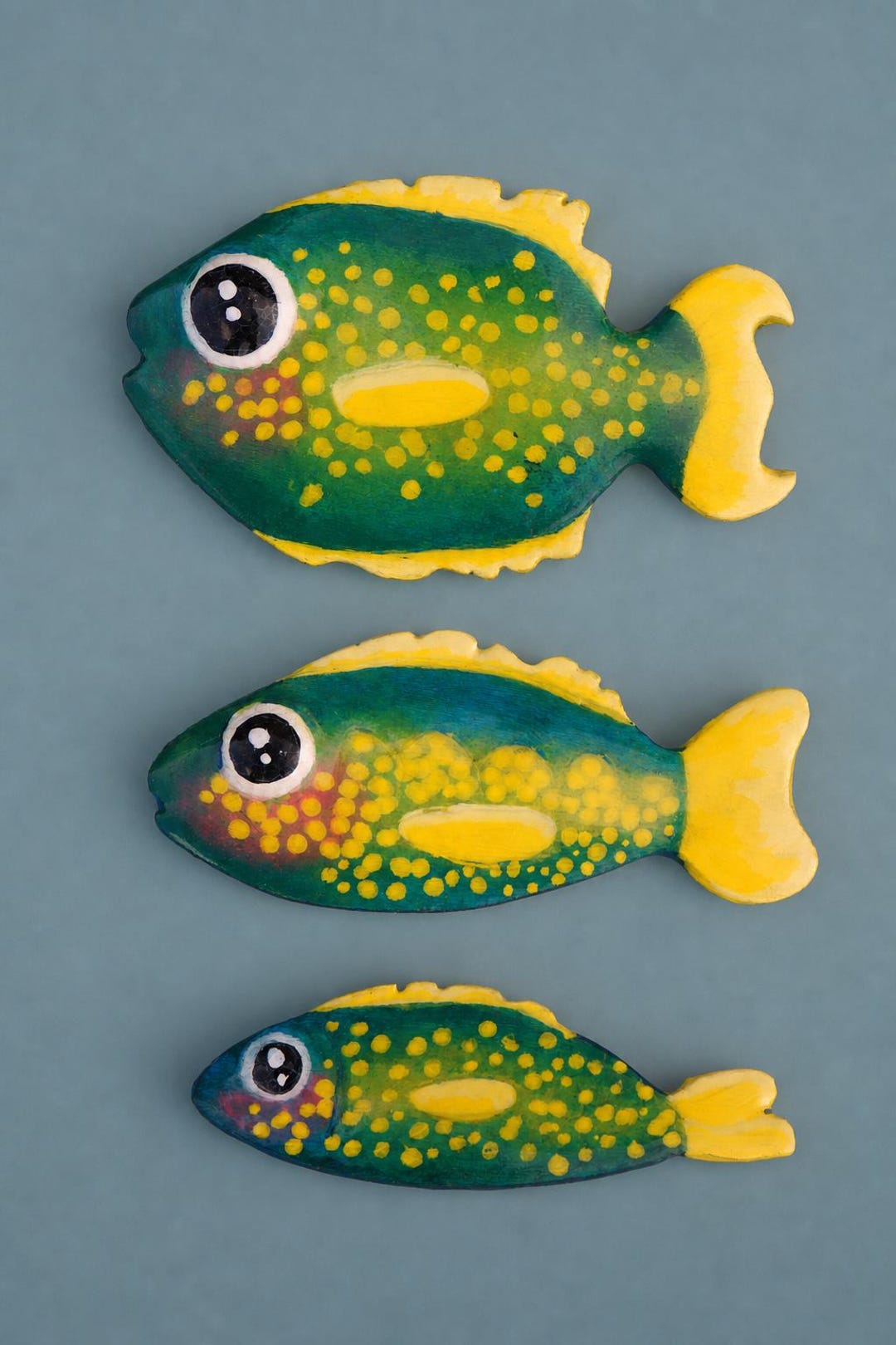 Handmade Polymer Clay Fish Fridge Magnets | Fish Magnet Set | Colorful ...