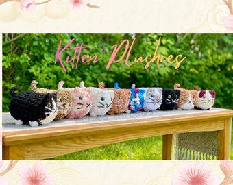Peluche de gatito tejido a mano • Mini gato amigurumi • Regalo personalizado para amantes de los gatos
