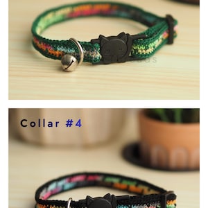 Crochet Cat Collar with Bell • Lightweight Breakaway Kitten Accessory Bild 5