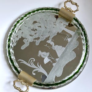Vintage Murano Mirror Tray, Italy, 1950s