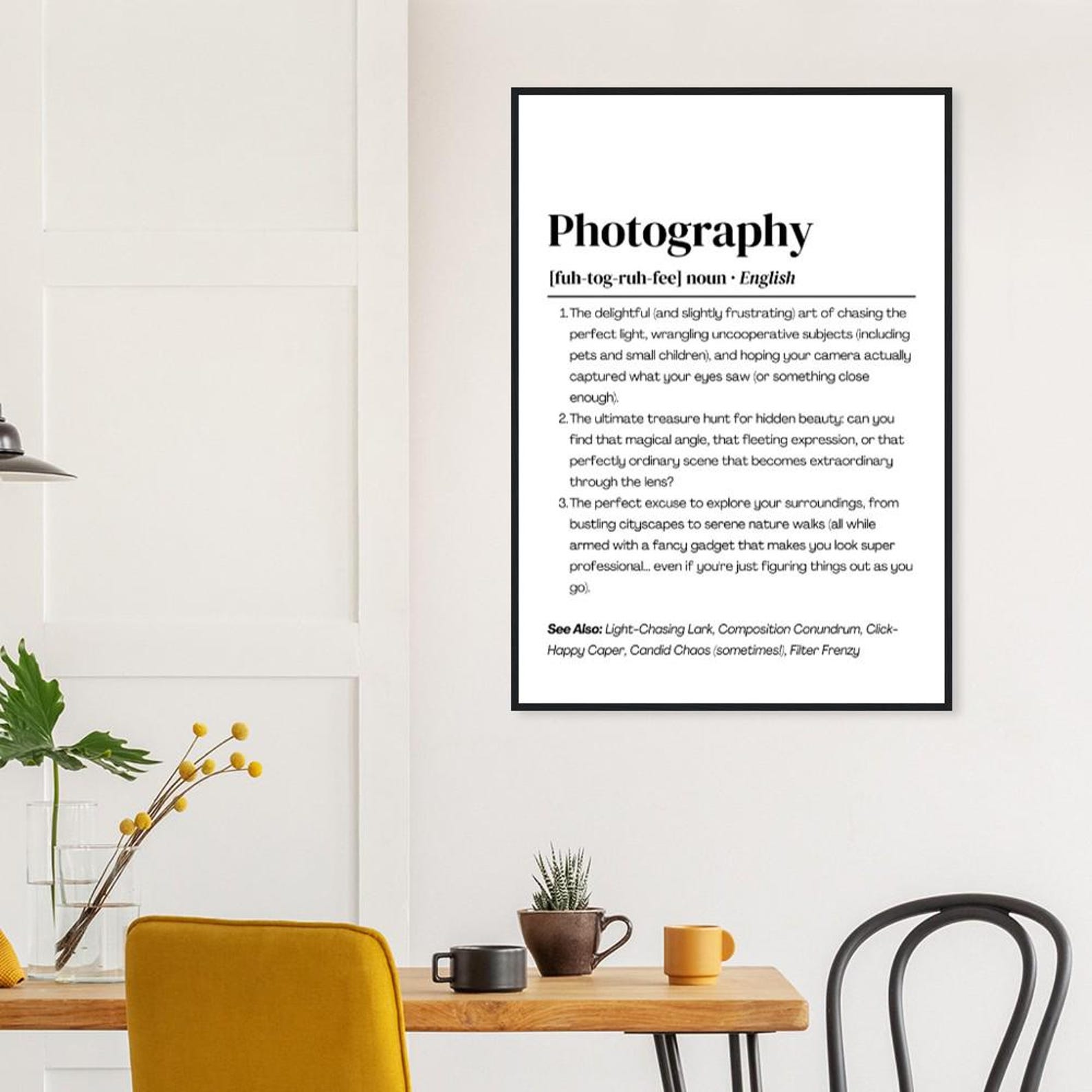 Photography Definition Print, Camera Poster, Print, Definition Prints ...