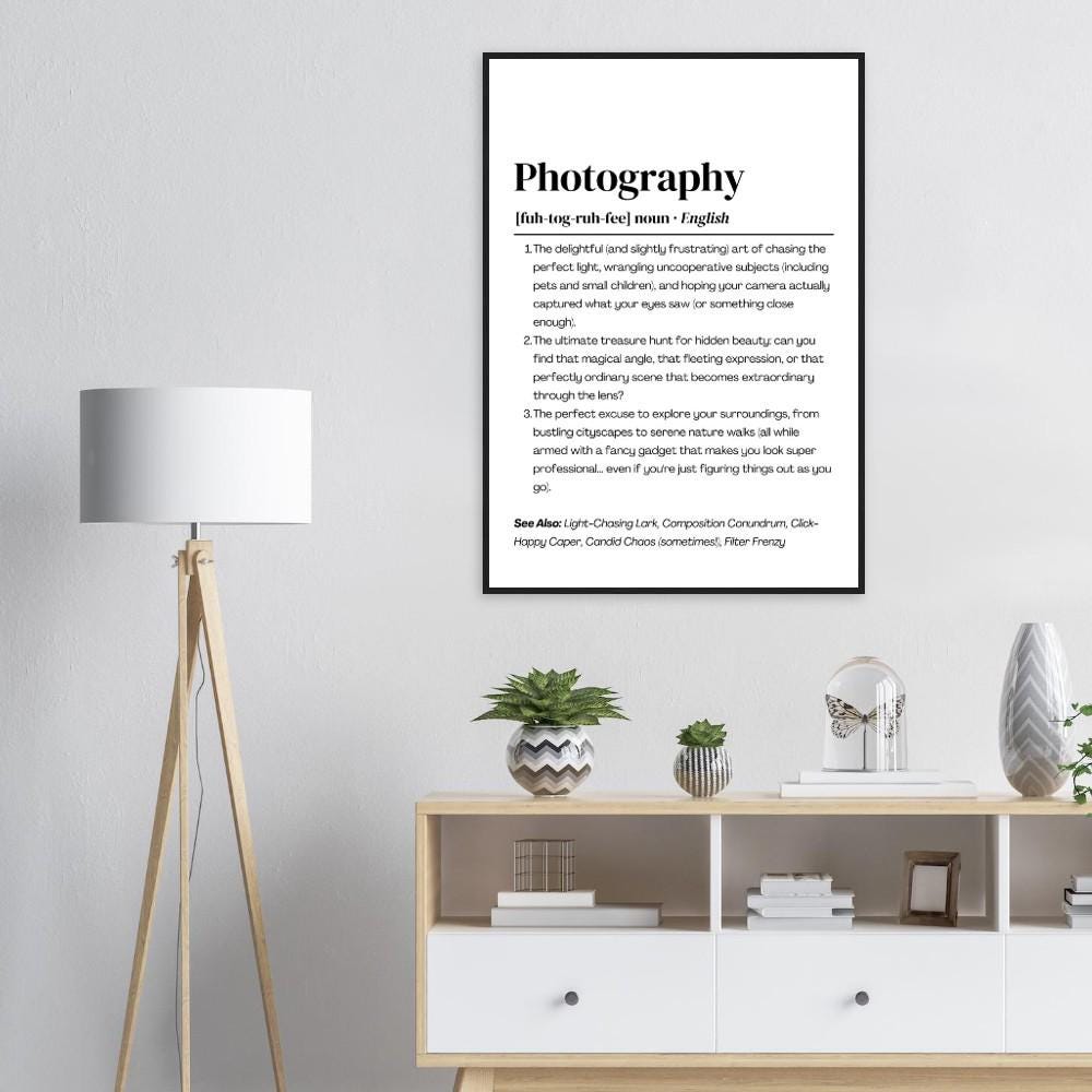 Photography Definition Print, Camera Poster, Print, Definition Prints ...