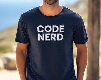 Code Nerd Tshirt, Gifts for Him, Gifts for Dad, Software Engineer Shirt, Programmer Shirt, Coding Shirt, Computer Science, Tech Shirt