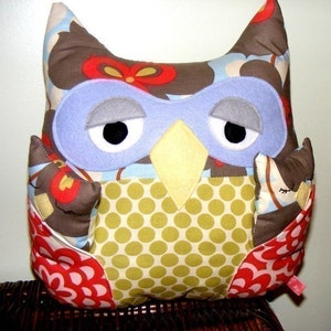 Owl Sewing Pattern instant download - Isabelle Owl PDF Pattern - with babies - Easy Softie Tutorial