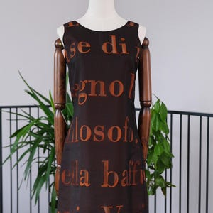 MOSCHINO Cheap and Chic Letter Graphic Vintage Dress 1990s