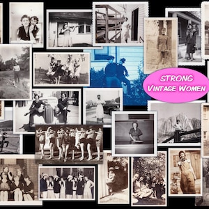 Hey LADIES! Snapshots of Badass Females From the Past! Printable Instant Digital Download