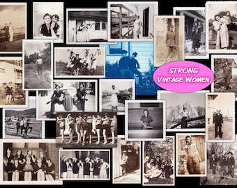Hey LADIES! Snapshots of Badass Females From the Past! Printable Instant Digital Download