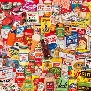 Prodotti vintage! Nostalgia a volontà Cibo Bevande Bellezza Prodotti in scatola Articoli per bambini Ricordi d'infanzia Stampabile Download digitale istantaneo