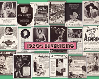 1920s Advertisements 18 Art Deco Era Ads Printable Instant Digital Download